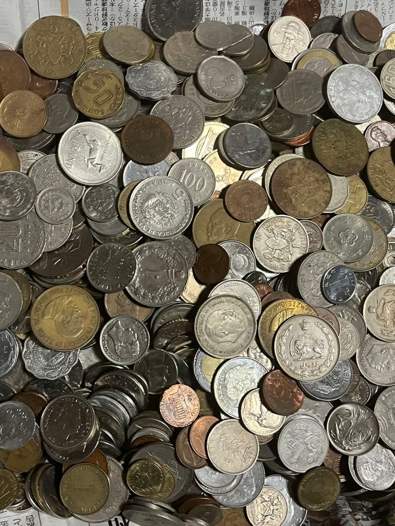 5.3kg 外国 まとめて 硬貨 古銭 貨幣 素材用