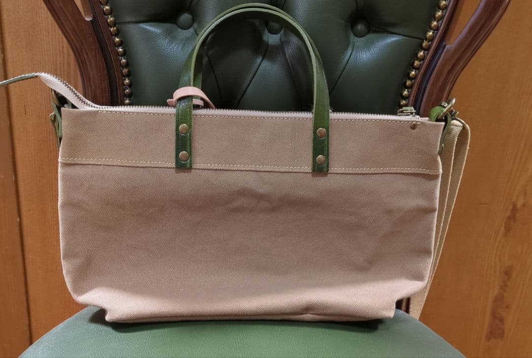 みんみん様【新品】リアルマインド 帆布2wayバッグ グリーン - メルカリ