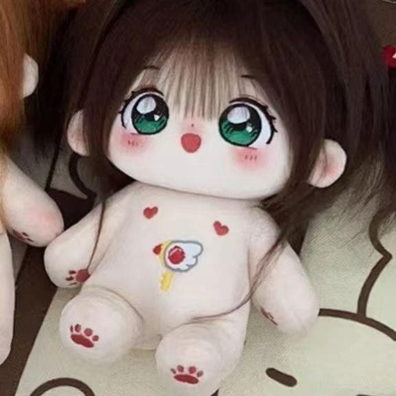 桜ちゃん 可愛い女の子 20CM ぬいぐるみ 無属性 着せ替え人形コットン