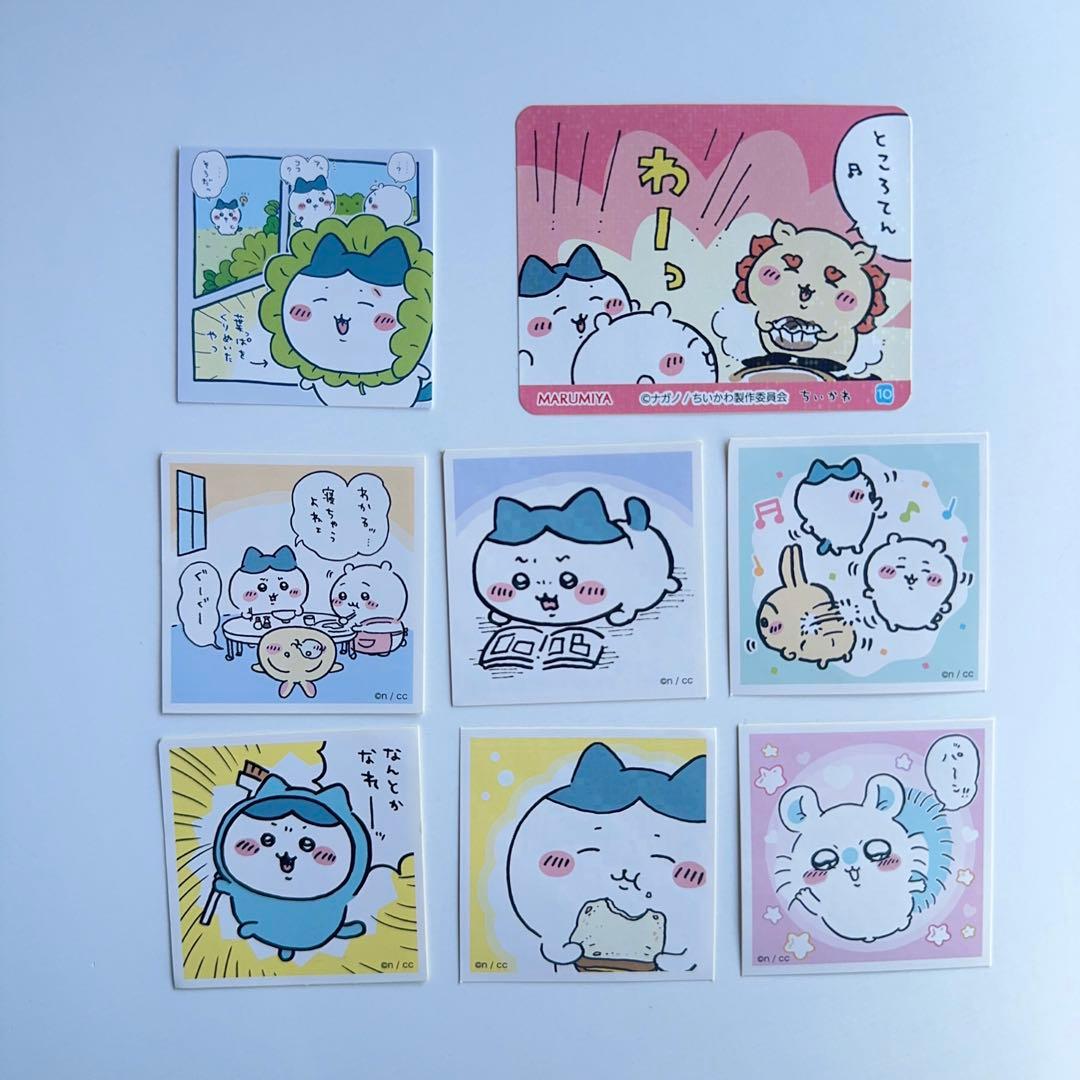 ちいかわシール8枚ちいかわ ハチワレ うさぎ モモンガ わっふれーむ