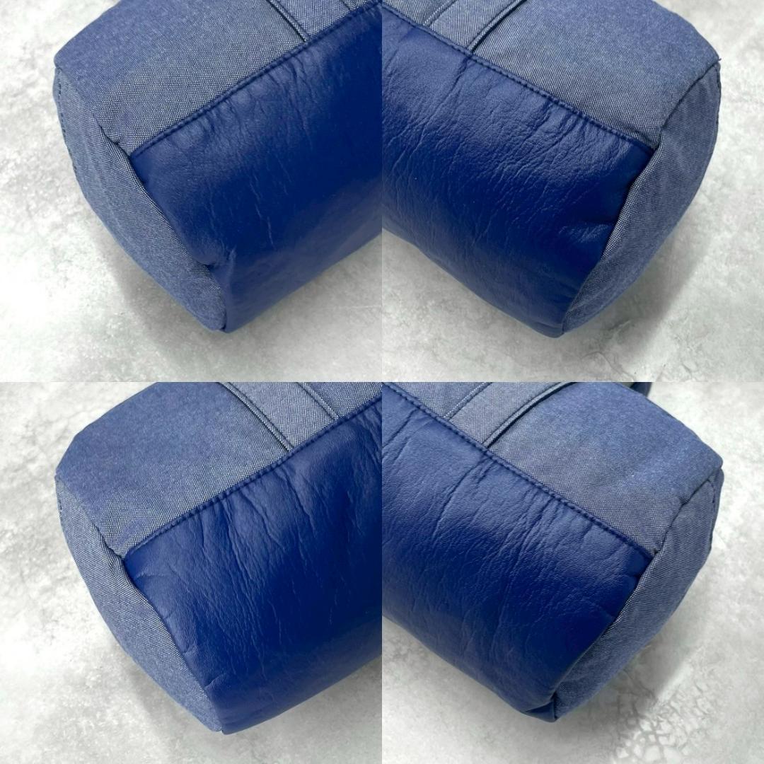 美品✨/70周年限定】ファミリア ドラムバッグ ボストン 肩掛け デニム 青系