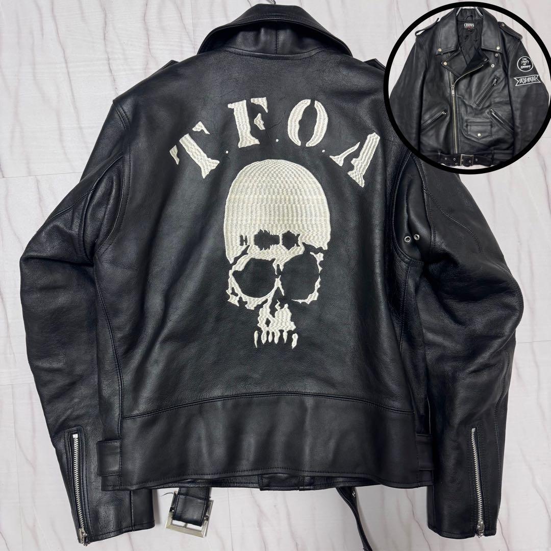 Lサイズ✨クローズ 武装戦線 ダブルライダース レザージャケット 刺繍