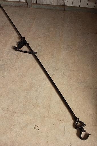 u*d様 古い鉄製の自在鉤 最長210㎝ 吊り下げ フック 囲炉裏