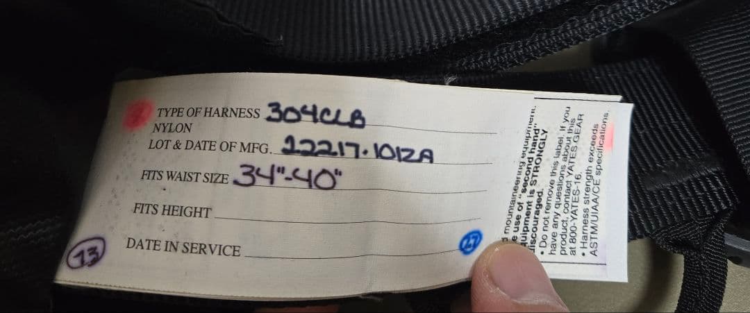 Yates 304 タクティカルハーネス リペリング 自衛隊 実物 装備 www
