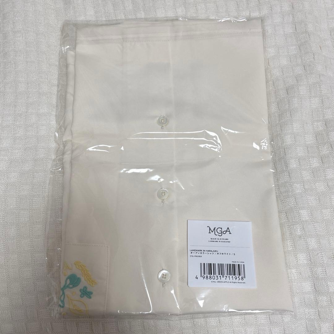 新品未開封 ミセス オープンカラーシャツ Sサイズ