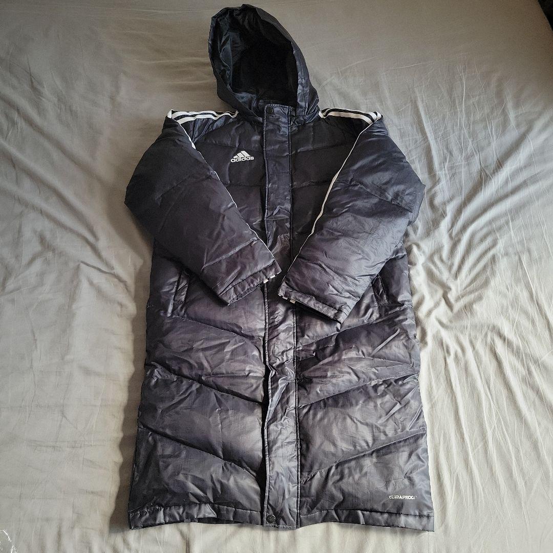 adidas アディダス ベンチコート 黒 ブラック 160 - メルカリ