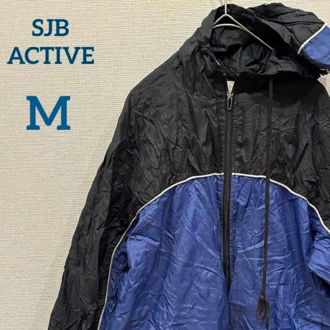 美品✨️ 【M】ナイロンジャケット ブラック ブルー レディース メンズ