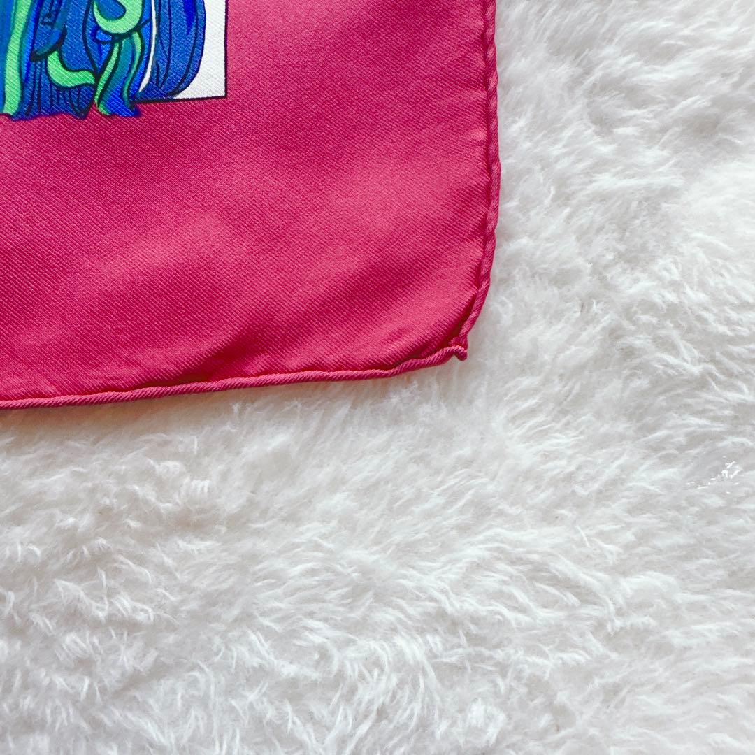 HERMÈS-PARIS エルメス タッセルデザインスカーフ 結び方カード付き