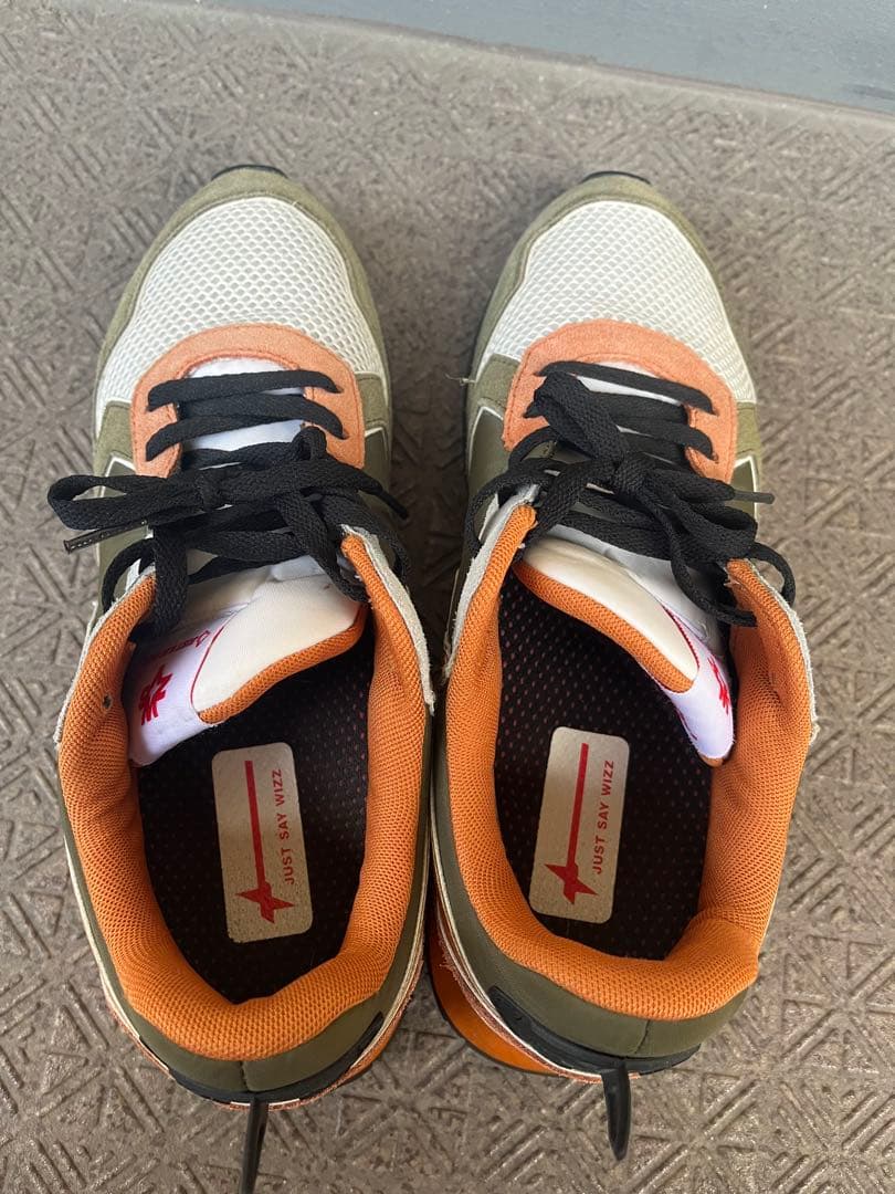 W6YZ スニーカー　26.5cm 美品　緑　オレンジ　43