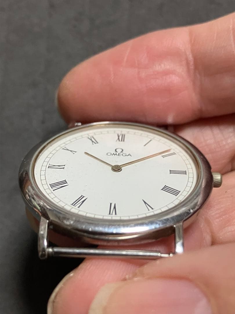 宝*斎様 オメガメンズQZ稼働未確認ジャンク扱いです、竜頭てま時間合わせはできま