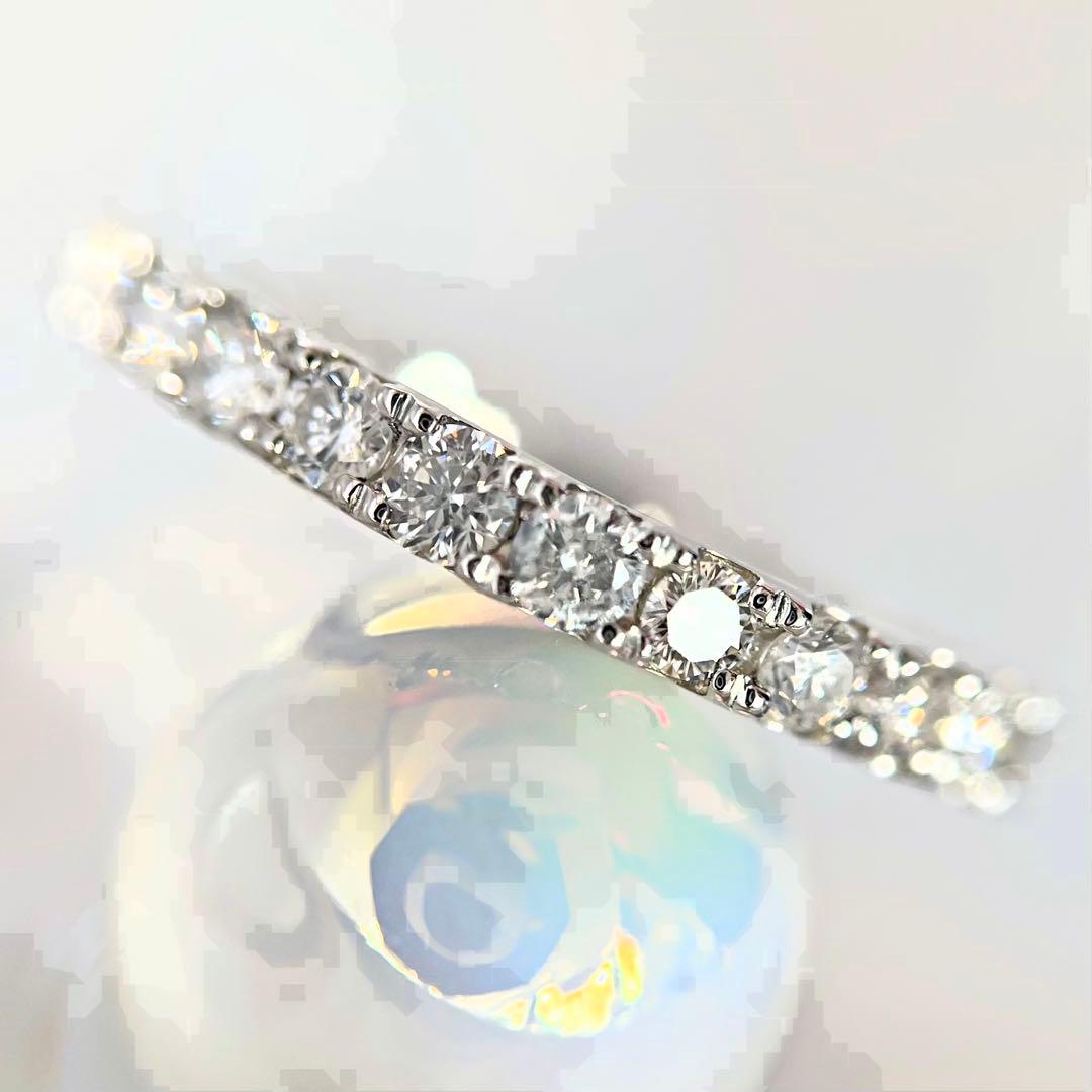 良質天然ダイヤモンド　0.50ct PT950 エタニティリング