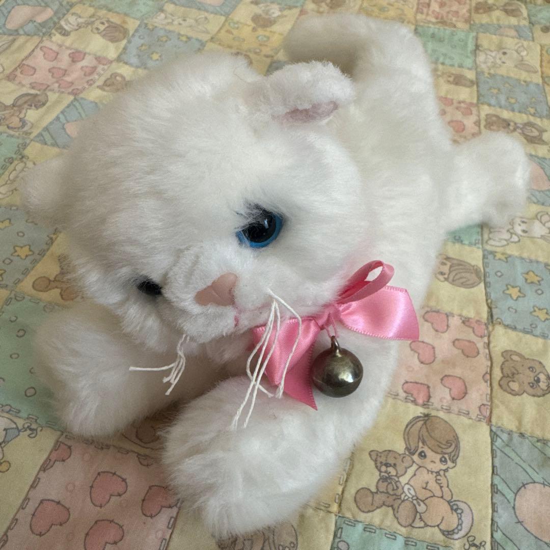 白猫 昭和レトロ ぬいぐるみ くたくた猫 当時物 ファンシー - メルカリ