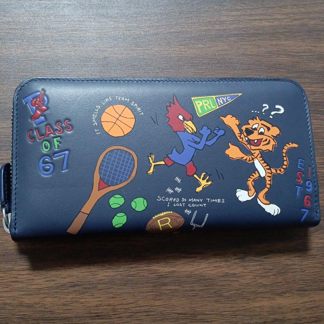 POLO RALPH LAUREN 長財布 紺色　本革　動物プリント　未使用品 中古・古着通販】POLO RALPH LAUREN (ポロ・ラルフローレン) ラウンド
