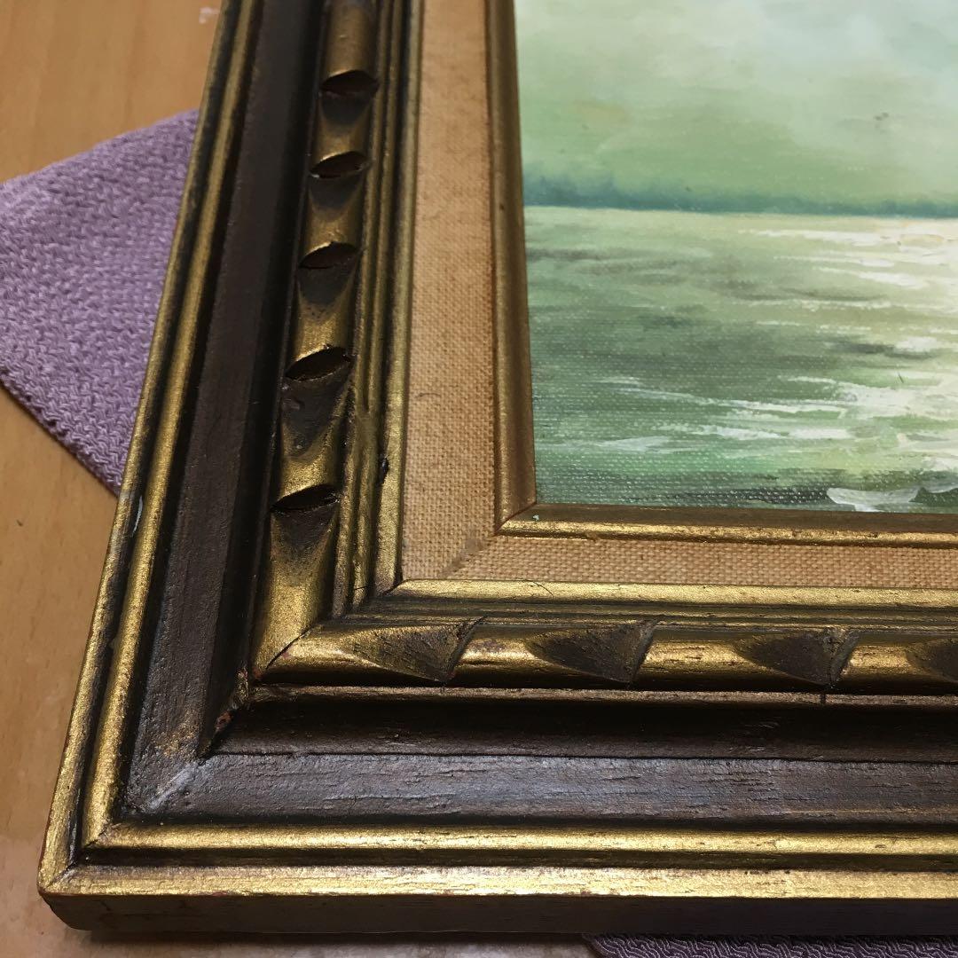 1089 絵画 油絵 F. Nicolas 帆船