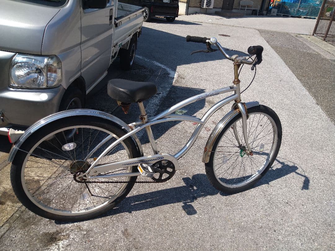 ビーチクルーザーみたいな？自転車。彦根市〜。 ビーチクルーザー～ お気楽なデザイン&クッション性抜群のりごごち