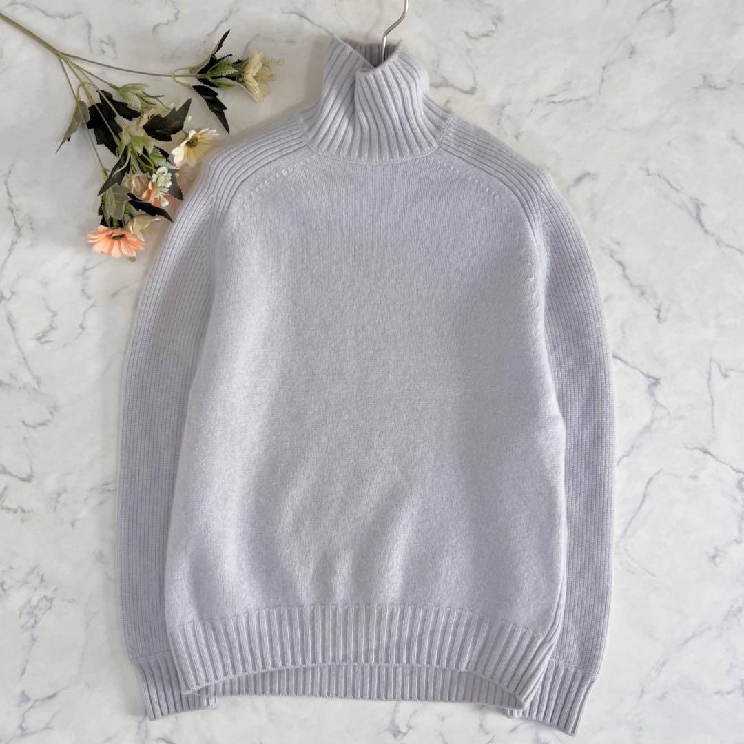 Drawer ドゥロワー カシミヤ タートル ネック リブ ニットグレー 二子玉) ドゥロワー DRAWER ウールカシミヤ タートルニット セーター
