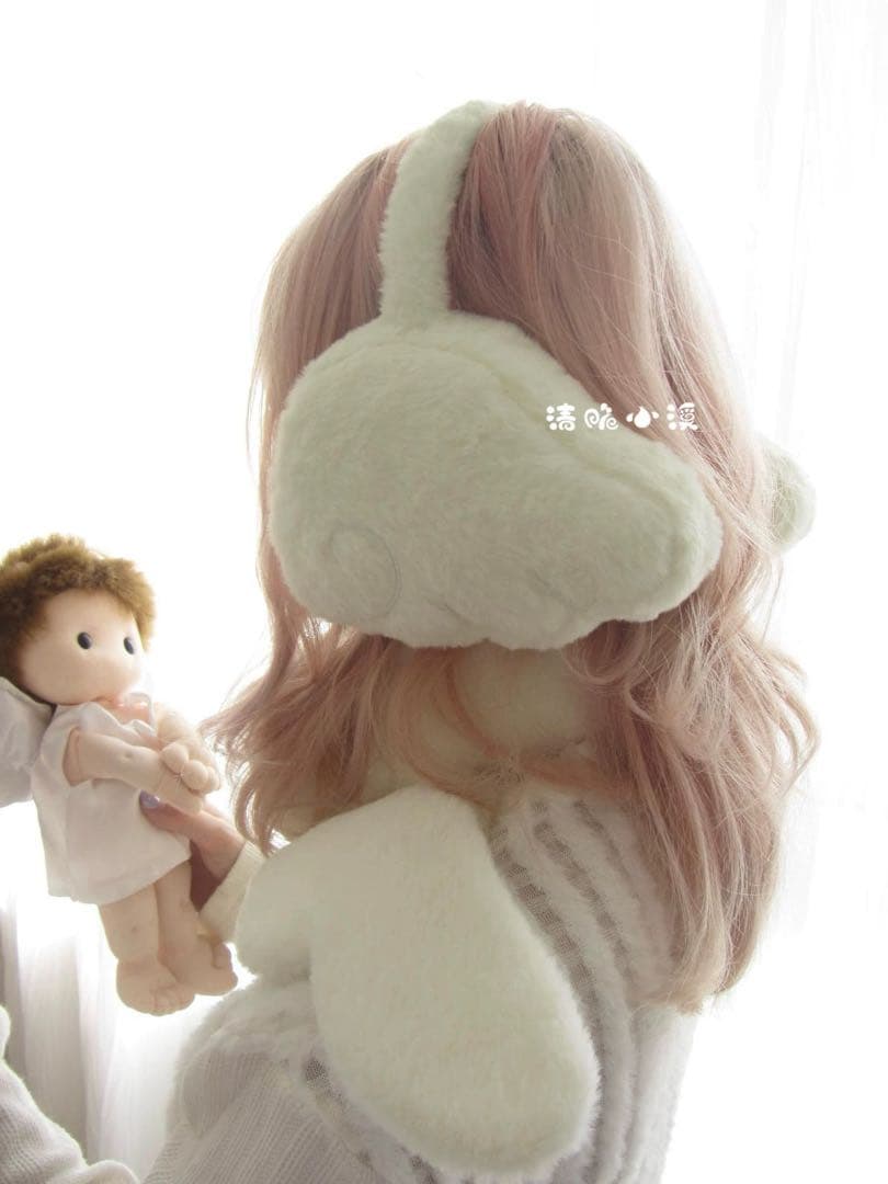 即購可　清脆小溪＊Angel&Hug＊エンジェル ふわふわ羽根付きイヤーマフ Angel&hug] エンジェルハグウィングイヤーマフ - myorang | 60