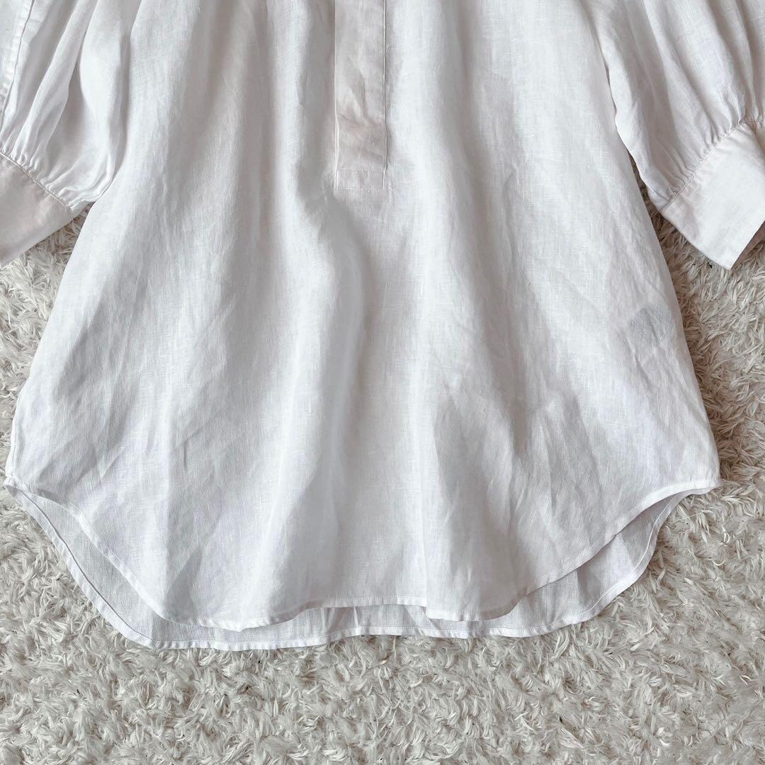 美品】ポロラルフローレン パフスリーブリネンシャツ ブラウス