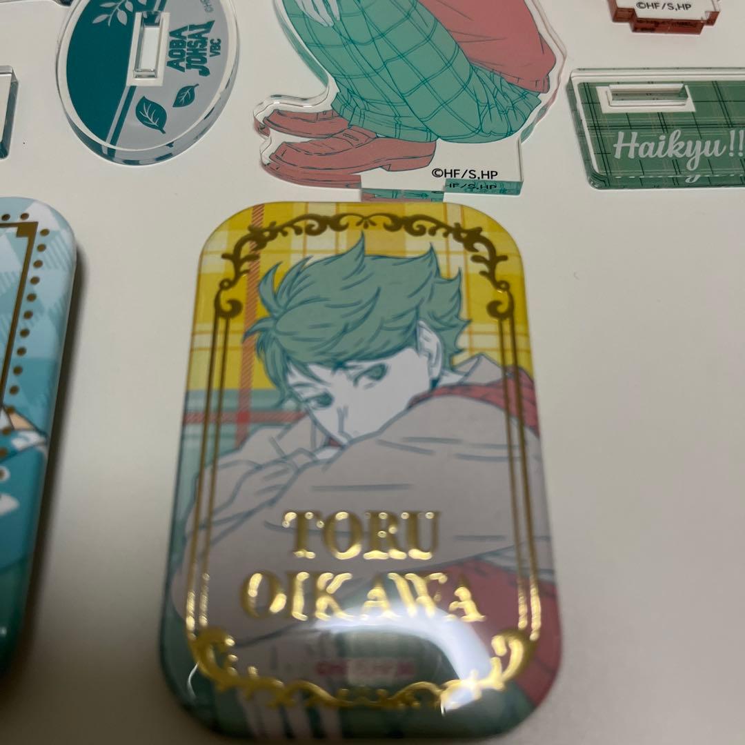 ハイキュー!! セブンネット限定 スクエア缶バッジ 及川徹 アクリルスタンド