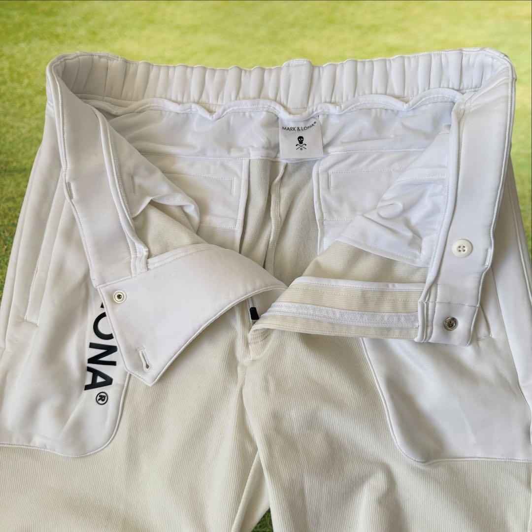 現行モデル 裏起毛 マークアンドロナ パンツ XL〜XXL相当 白 50 暖パン