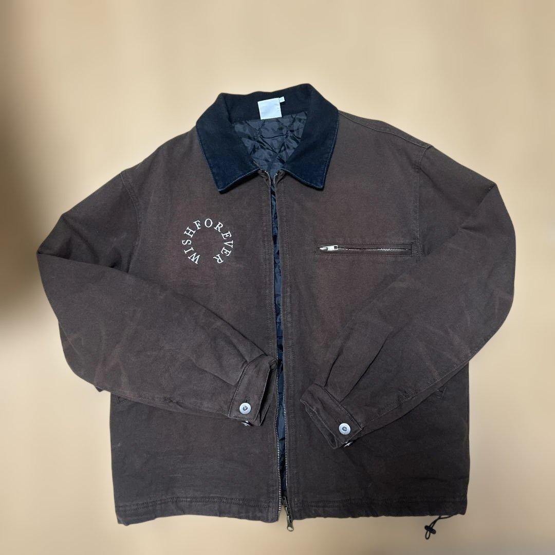 WISH FOREVER ブラウン ジャケット S WISH FOR EVER（ウィッシュフォーエバー） ブルゾン アウター メンズ
