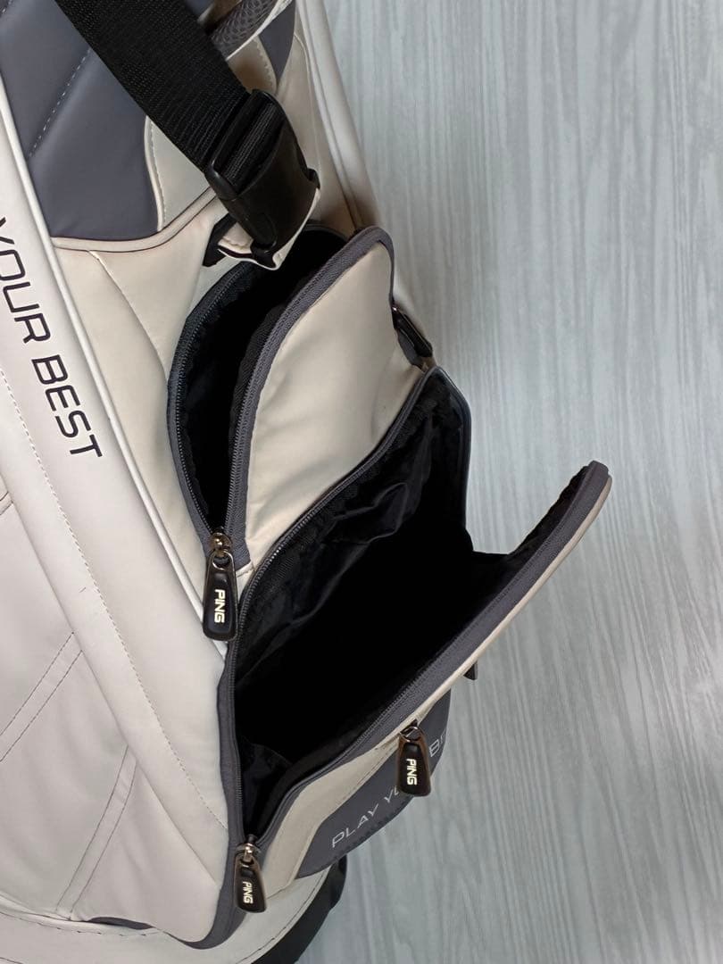 ❤*☻様 ピンPINGキャディバッグ9.5型美品フード無❗️ソフト