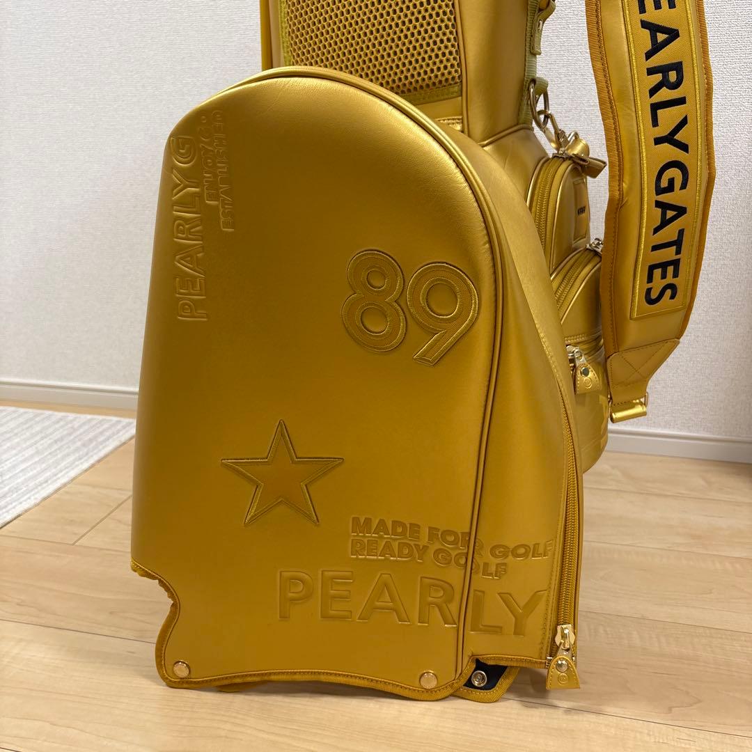 希少）パーリーゲイツ キャディバッグ ゴールド - メルカリ