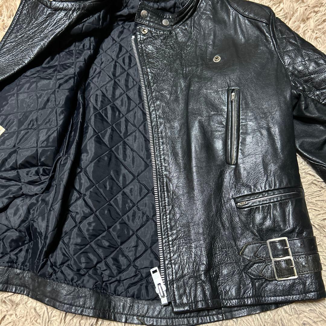 70s UK ヴィンテージ ライダース ロンジャン英国製666パンクルイス