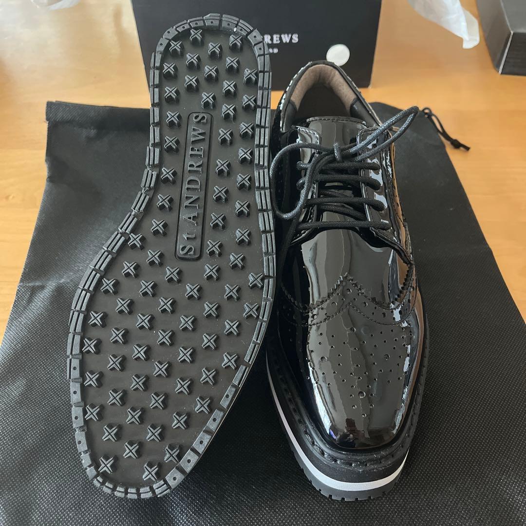 【新品未使用】ST ANDREWS ゴルフシューズ 23.0cm ブラック　厚底