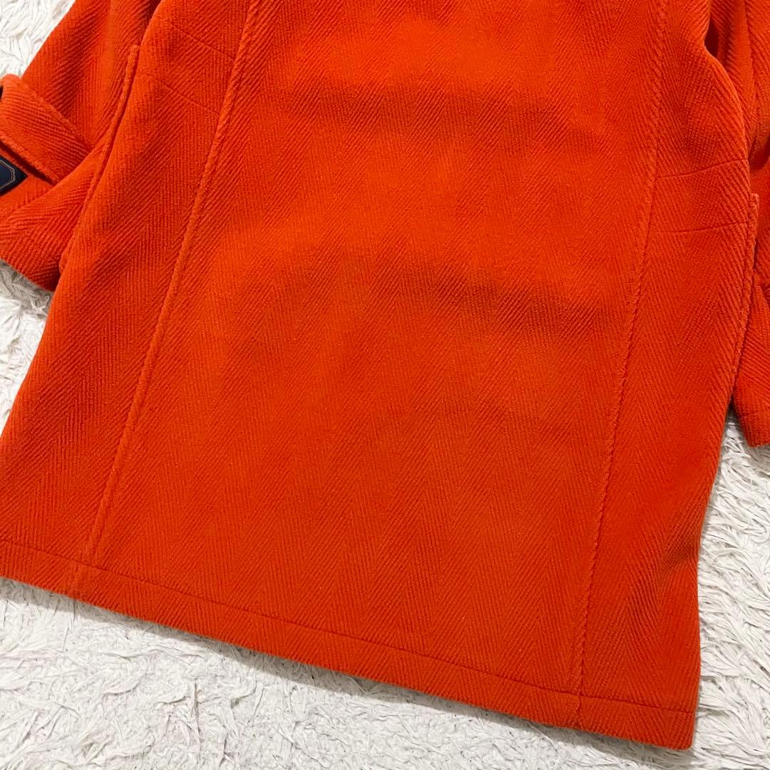✨極美品✨オーシバル ダッフルコート ヘリンボーン ロング丈 オレンジ