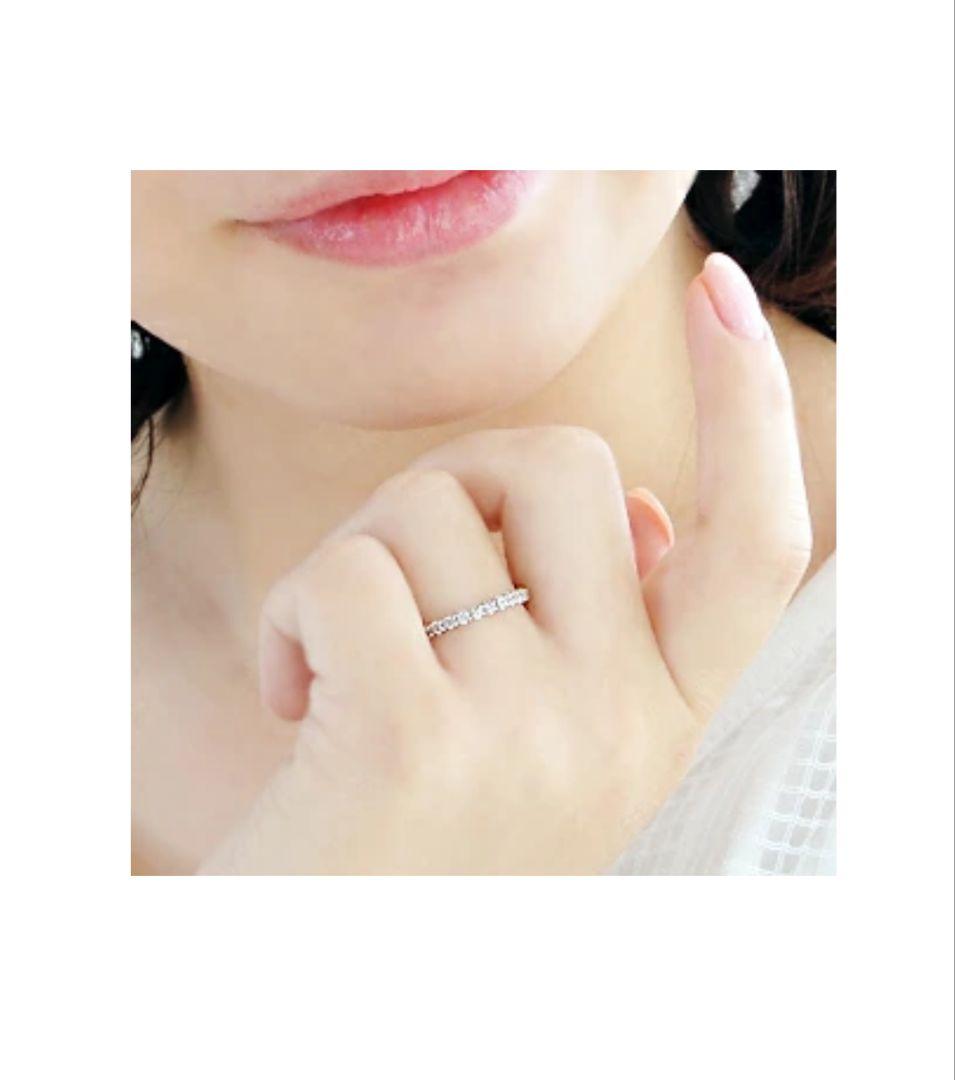 K18YG ホワイトサファイア 0.5ct フルエタニティリング 8.5号