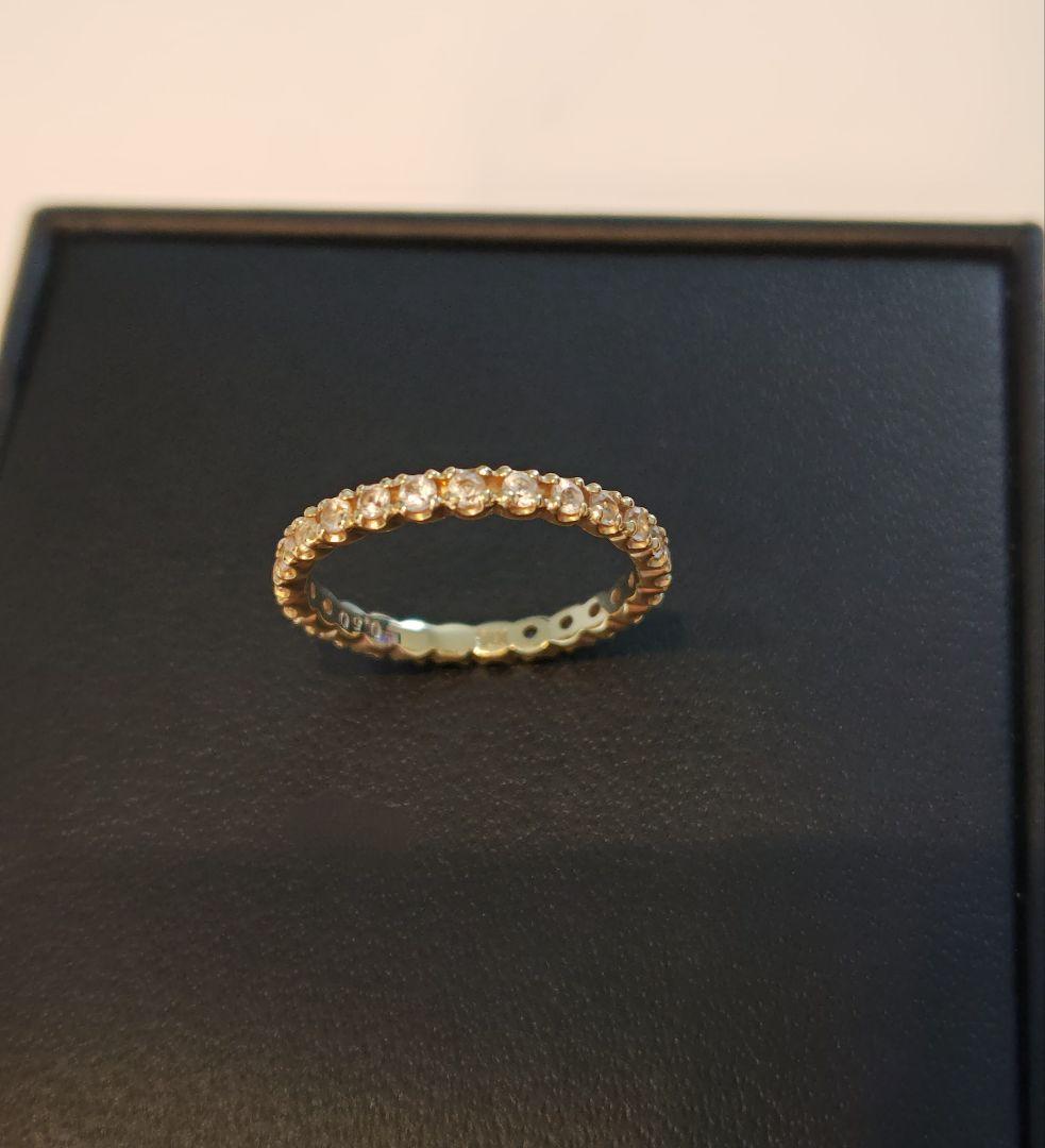 K18YG ホワイトサファイア 0.5ct フルエタニティリング 8.5号