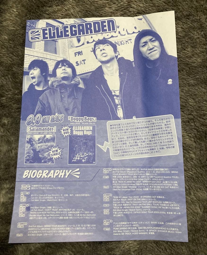 ELLEGARDEN ポスター Salamander エルレガーデン おまけ付き