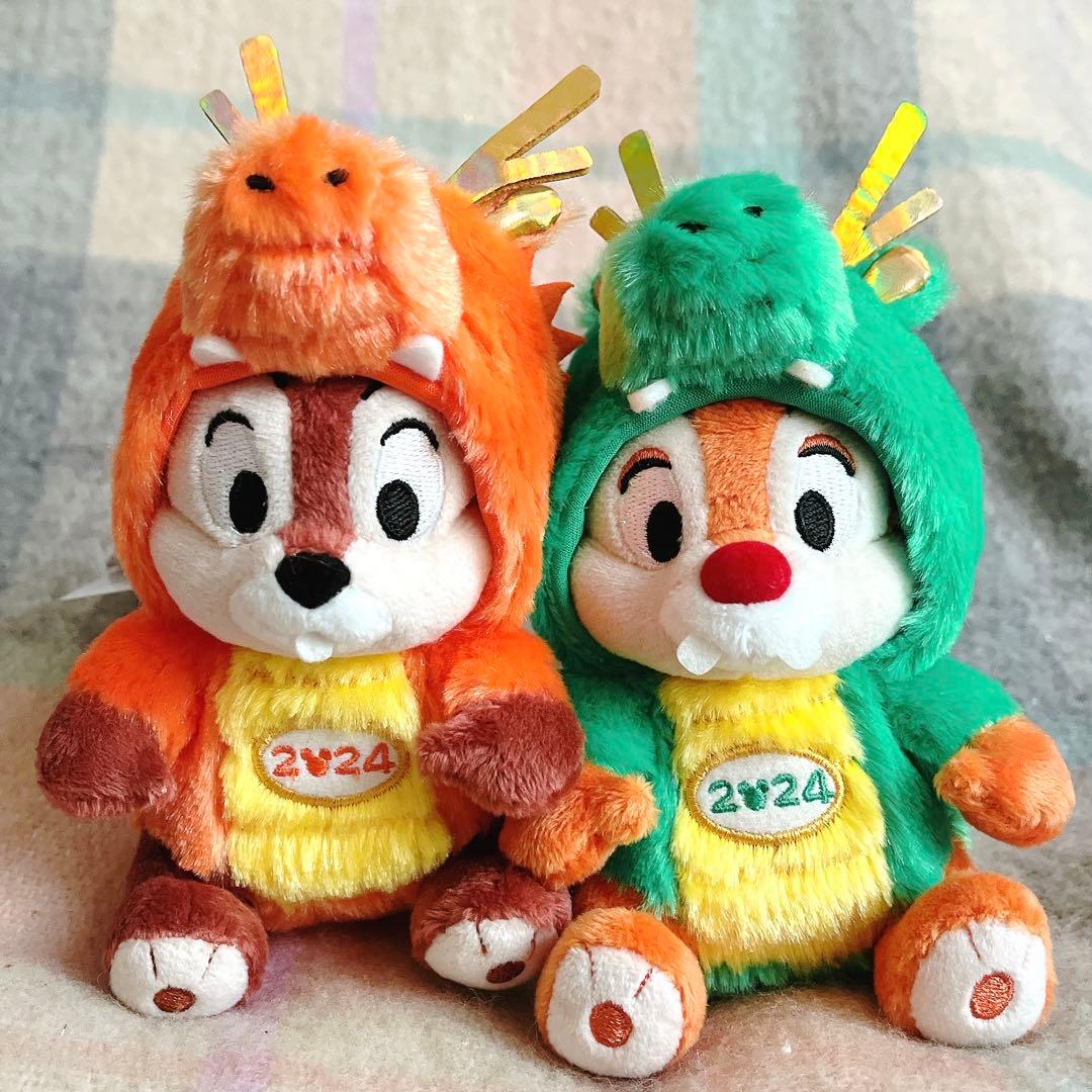 東京ディズニーリゾート 2024干支 辰年 ぬいぐるみバッジ チップ