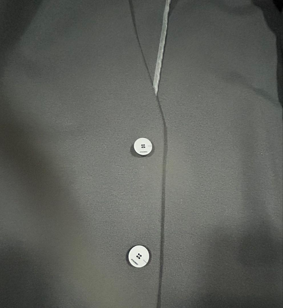 ATTACHMENT ポンチジャージー ノーカラー ビッグカーディガン 未使用品