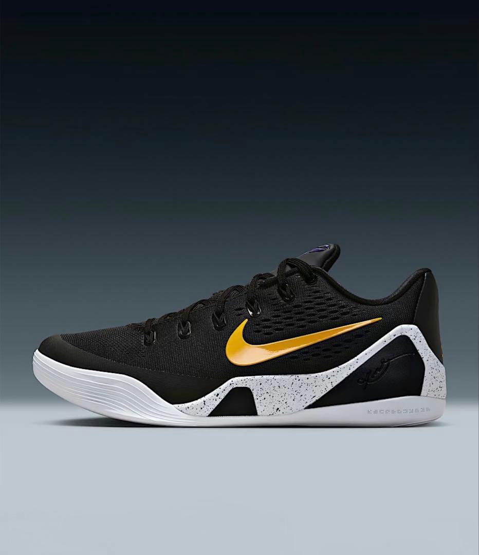 コービー9 Nike バスケットボールシューズ ブラック/ゴールド ナイキ KOBE IX ELITE LOW EM PROTRO コービー9 エリート ロー EM