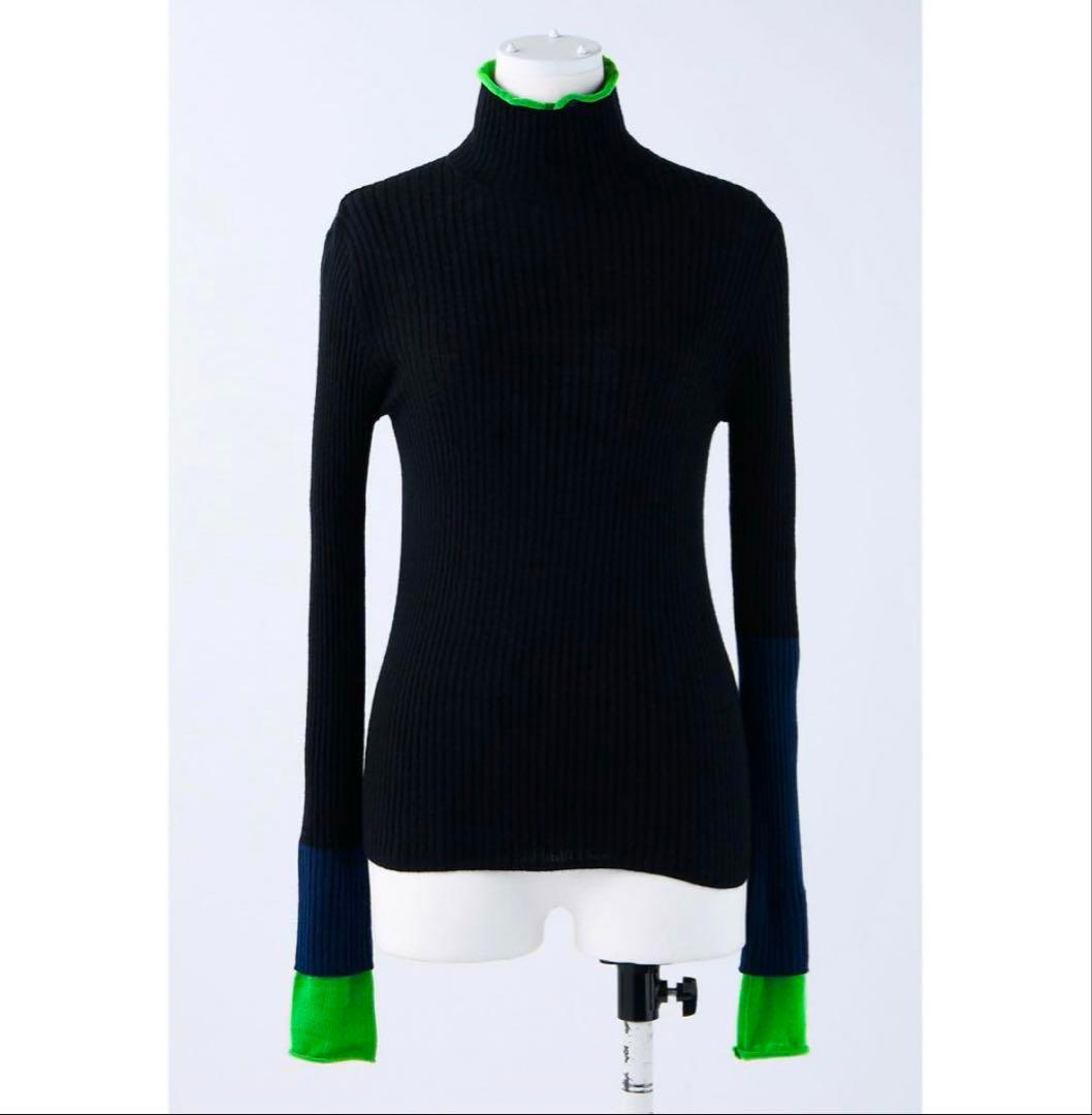 ENFÖLD エンフォルド CASH TOUCH ハイネックバイカラーニット - メルカリ