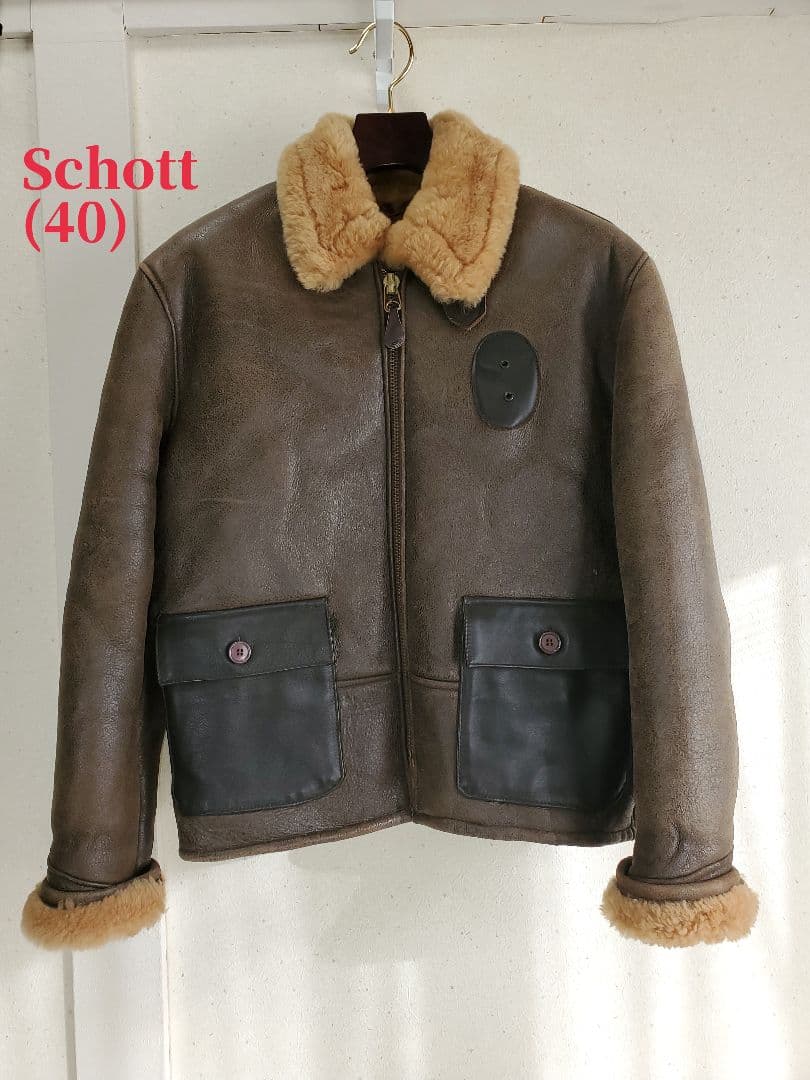 Schottショット 253S 羊革/ムートン/シープスキン フライトジャケット