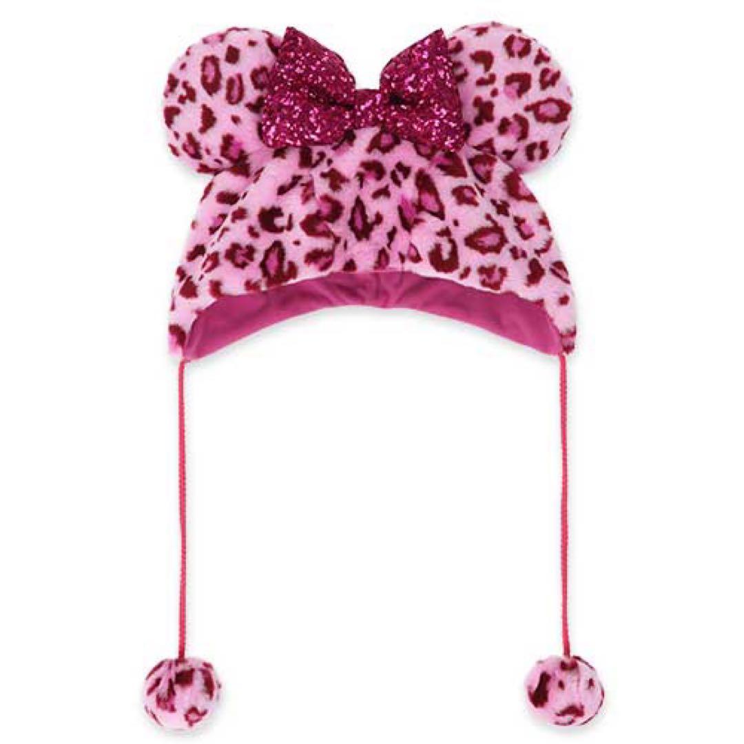 ディズニー ヒョウ柄 ファンキャップ ピンク ミニー リボン レオパード
