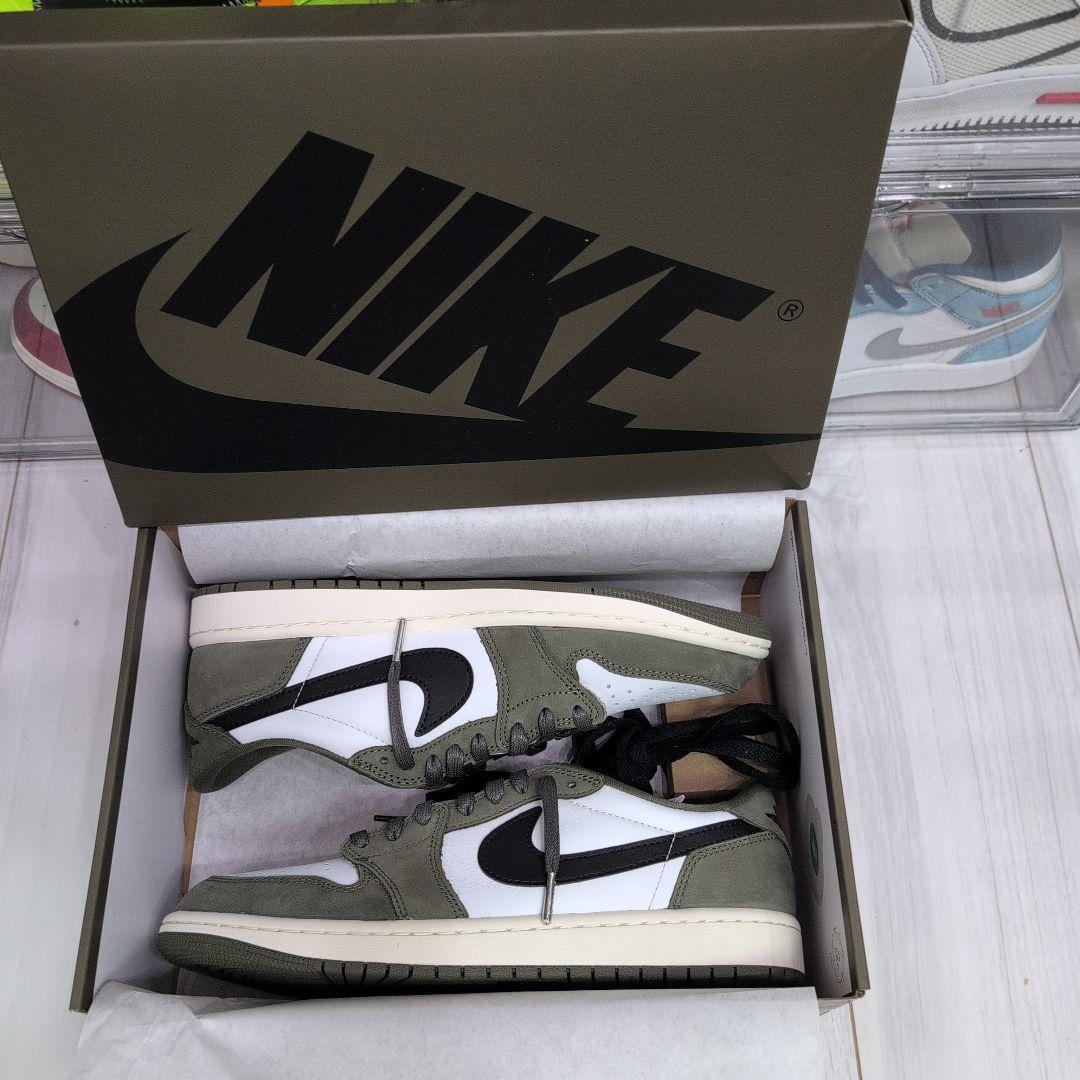NIKE Air Jordan 1 Low ホワイト/オリーブ　27.5cm