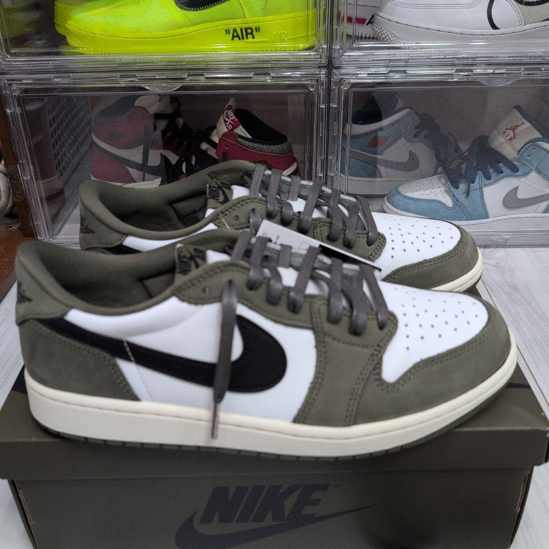 NIKE Air Jordan 1 Low ホワイト/オリーブ　27.5cm