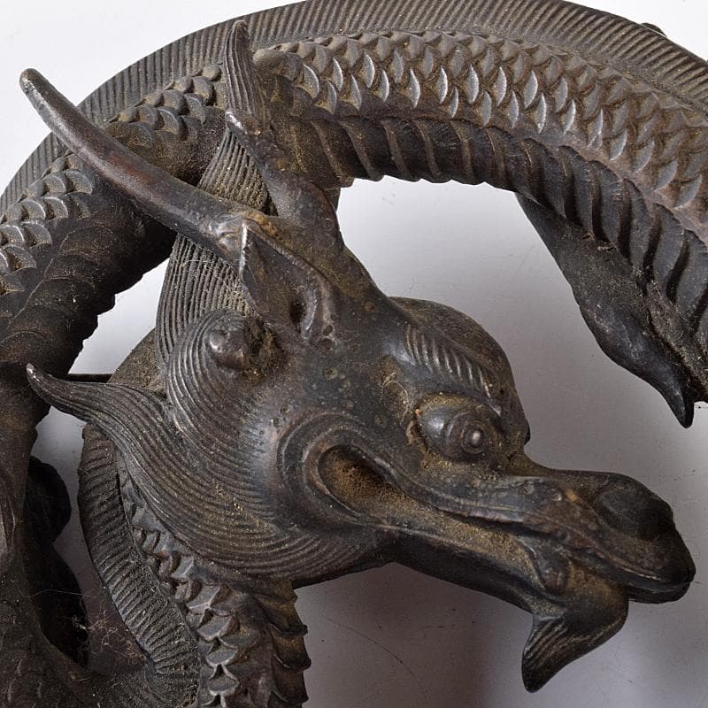 中国 古銅 龍 紙鎮 墨床 蓋置 置物 T R8206 - メルカリ