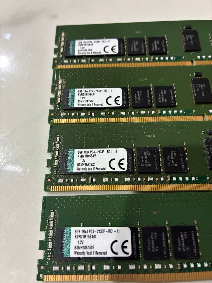 ★Kingstonメモリ 8GB 1R×4 PC4 -2133P★合計32GB