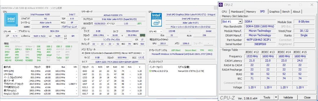 N100DC-ITX+アースソフトPT3 2枚+Win11Pro+1TNVME - メルカリ