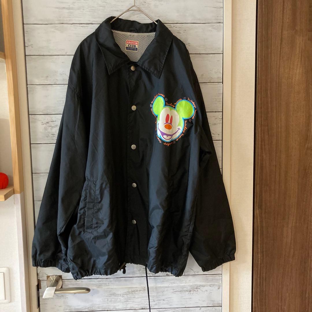アナハイムクラブDisneyディズニーミッキーナイロンコーチジャケット