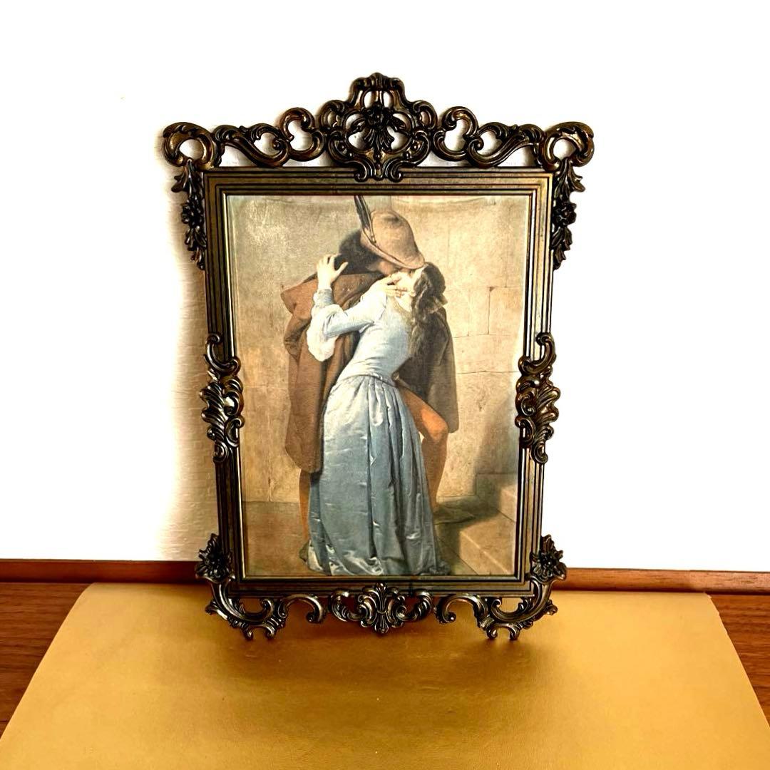 【ヴィンテージ商品】イタリア壁掛けThe Kissフランチェスコ・アイエツ絵画