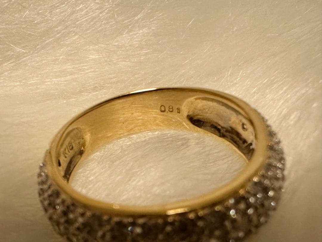 新年限定値下げ K18 ダイヤ D0.81ct リング 3.66g
