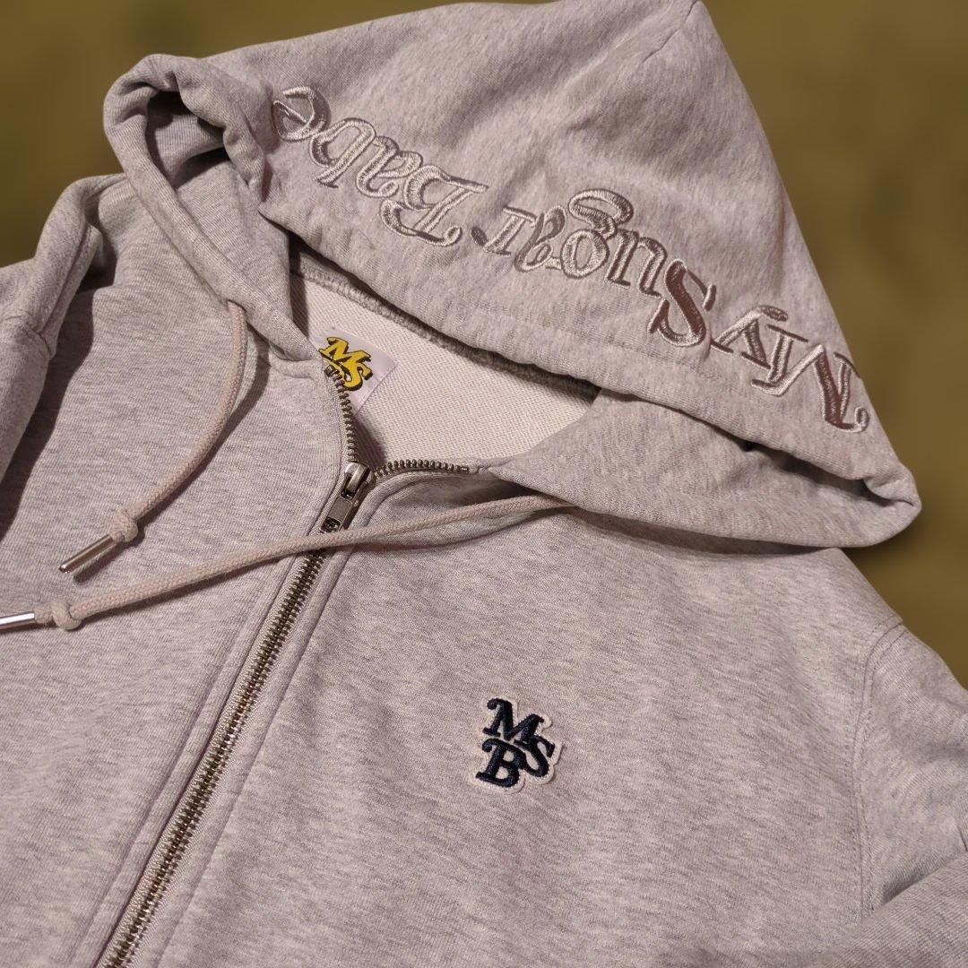 MSB My Sugar Babe マイシュガーベイブ パーカー グレーのフルジップ