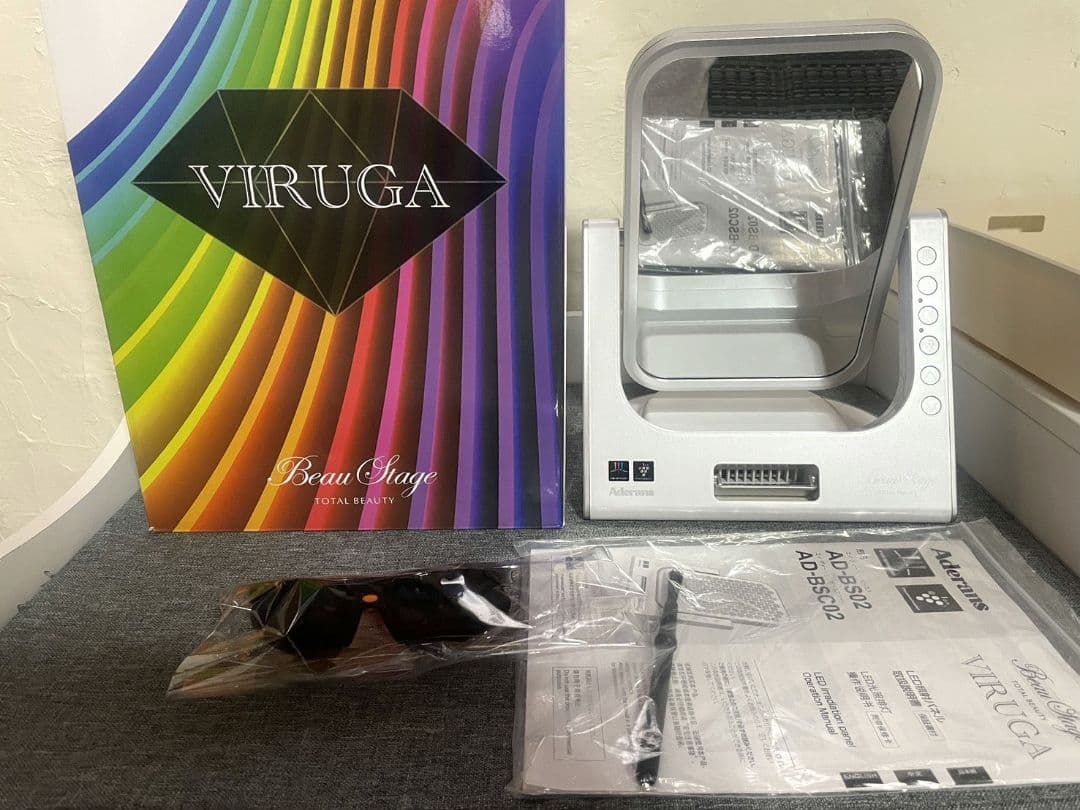 美品 アデランスVIRUGA 美容パネルLED パールホワイト-お買い得セール