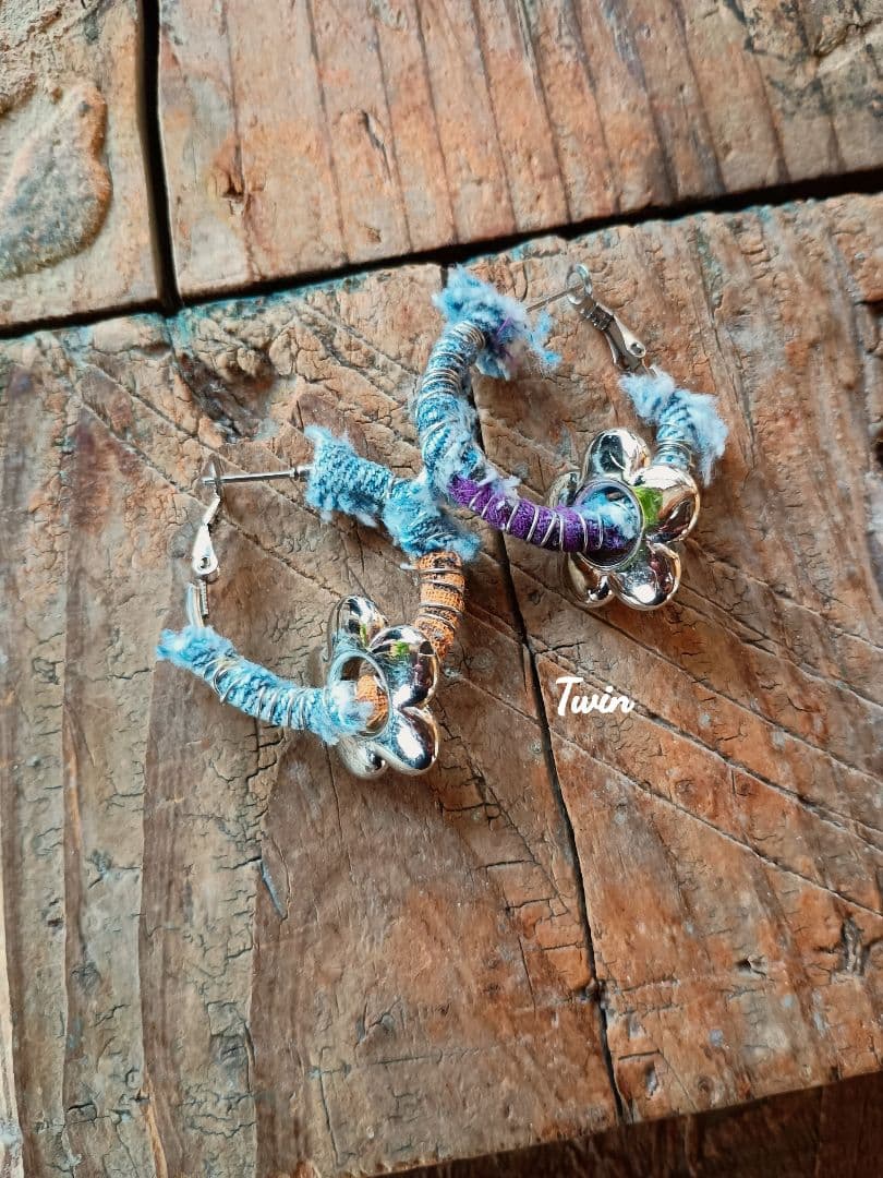 ハニーフラット♦︎レムリアンアクアティンブルーカルサイトロングペア